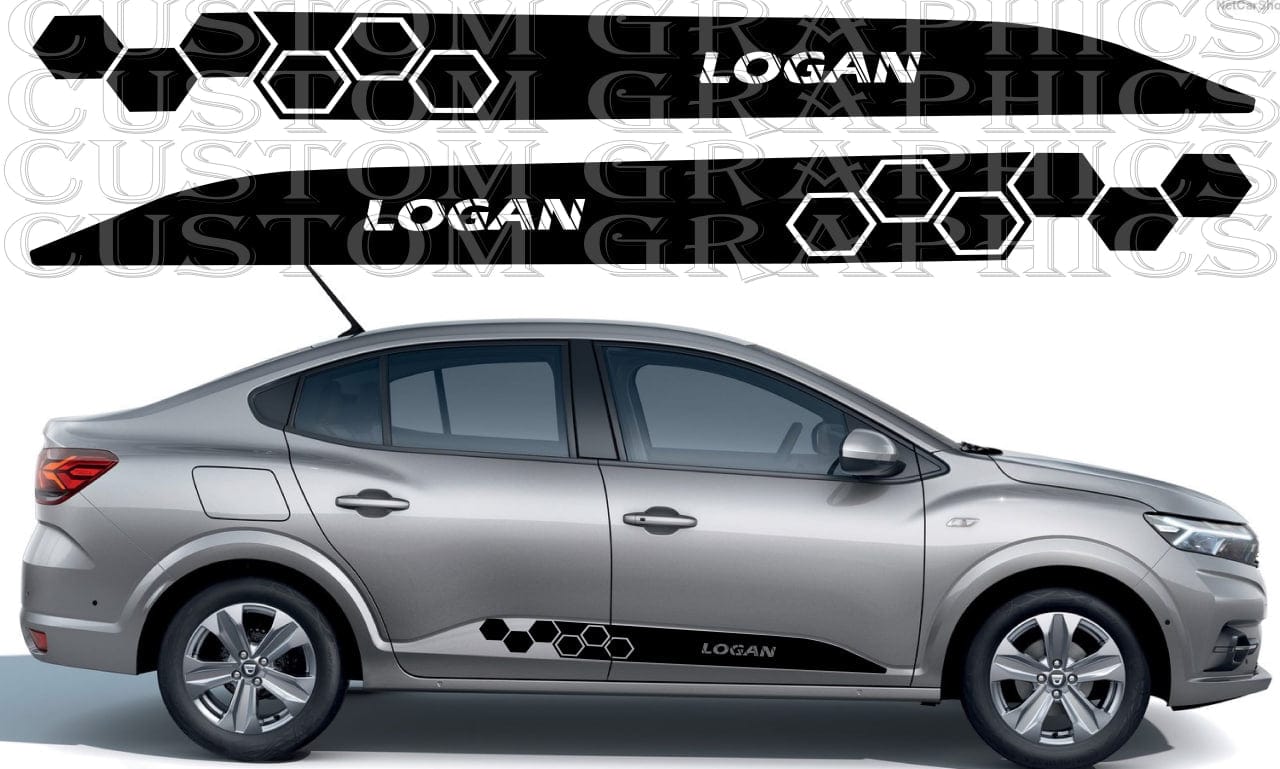 Honey Line Design Stickers Compatible With Dacia Logan
