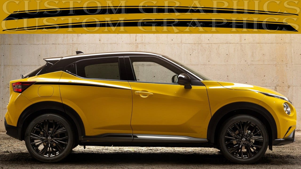 Premium Vinyl Stickers Compatible With Nissan Juke Rear Man Design