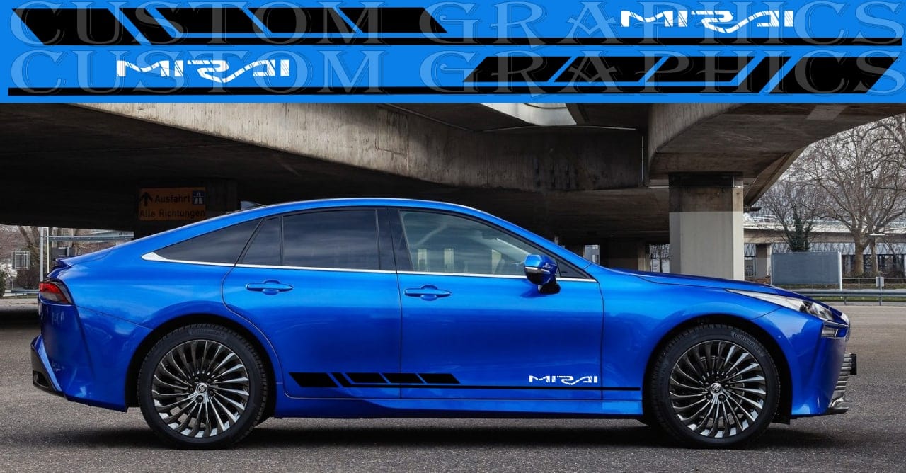 Vinyl Sticker Compatible With Toyota Mirai New Block Design