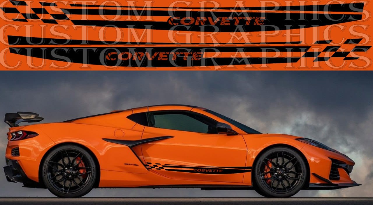 Stickers Compatible With Chevrolet Corvette Z06 Figure Design Vinyl Decal