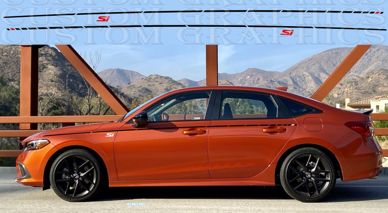 New Stickers Compatible With Honda Civic Si New Unique Design Body Kit
