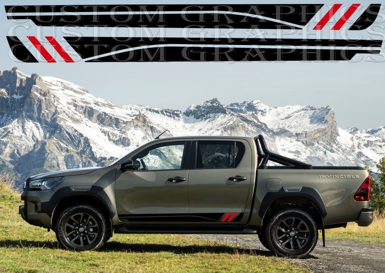 Vinyl Car Stickers for Toyota Hilux Attractive Design Body Kit Decal