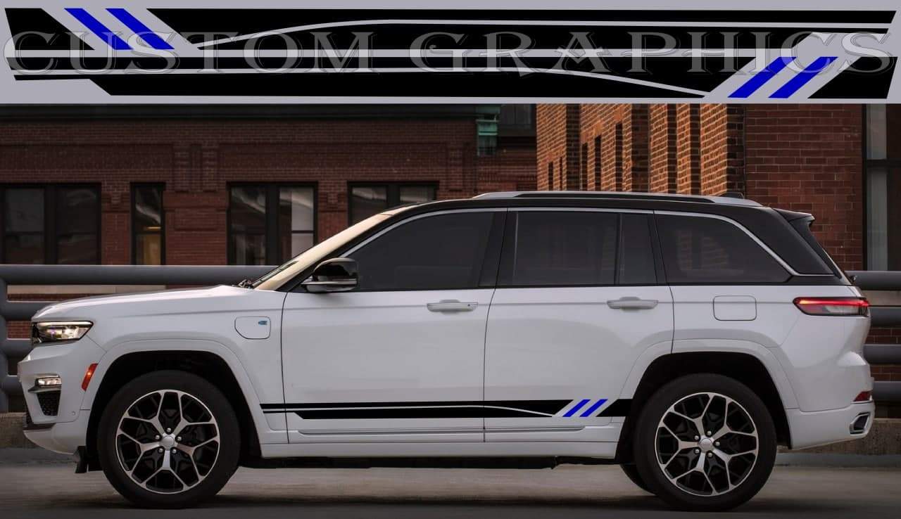 Vinyl Graphics 2 Colors Design Unique Vinyl Graphics for Jeep Grand Cherokee Trailhawk