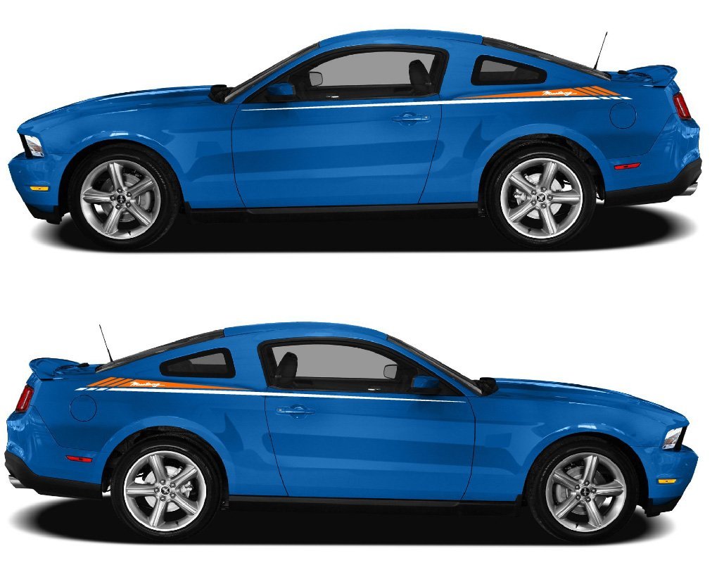 Attractive 2 Color Stickers compatible with Ford Mustang | Ford mustang pony decal