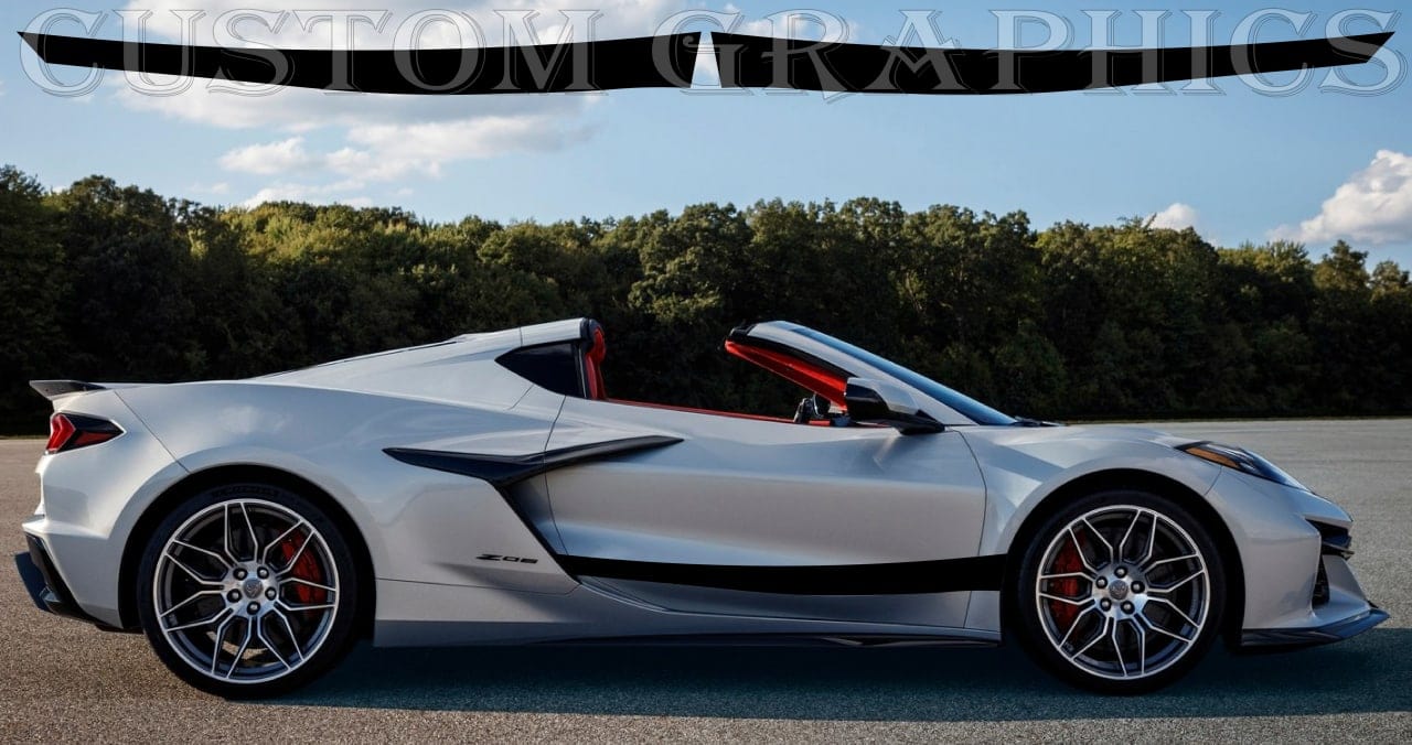Vinyl Graphics Stickers Compatible With Chevrolet Corvette Z06 Design Graphics