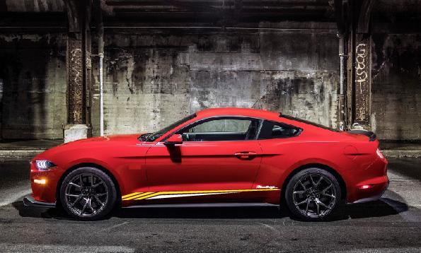 Sticker Compatible With Ford Mustang Finish Design Racing Line Style