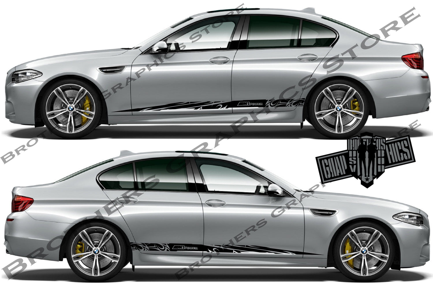 Durable vinyl decal set for bmw car styling not oem