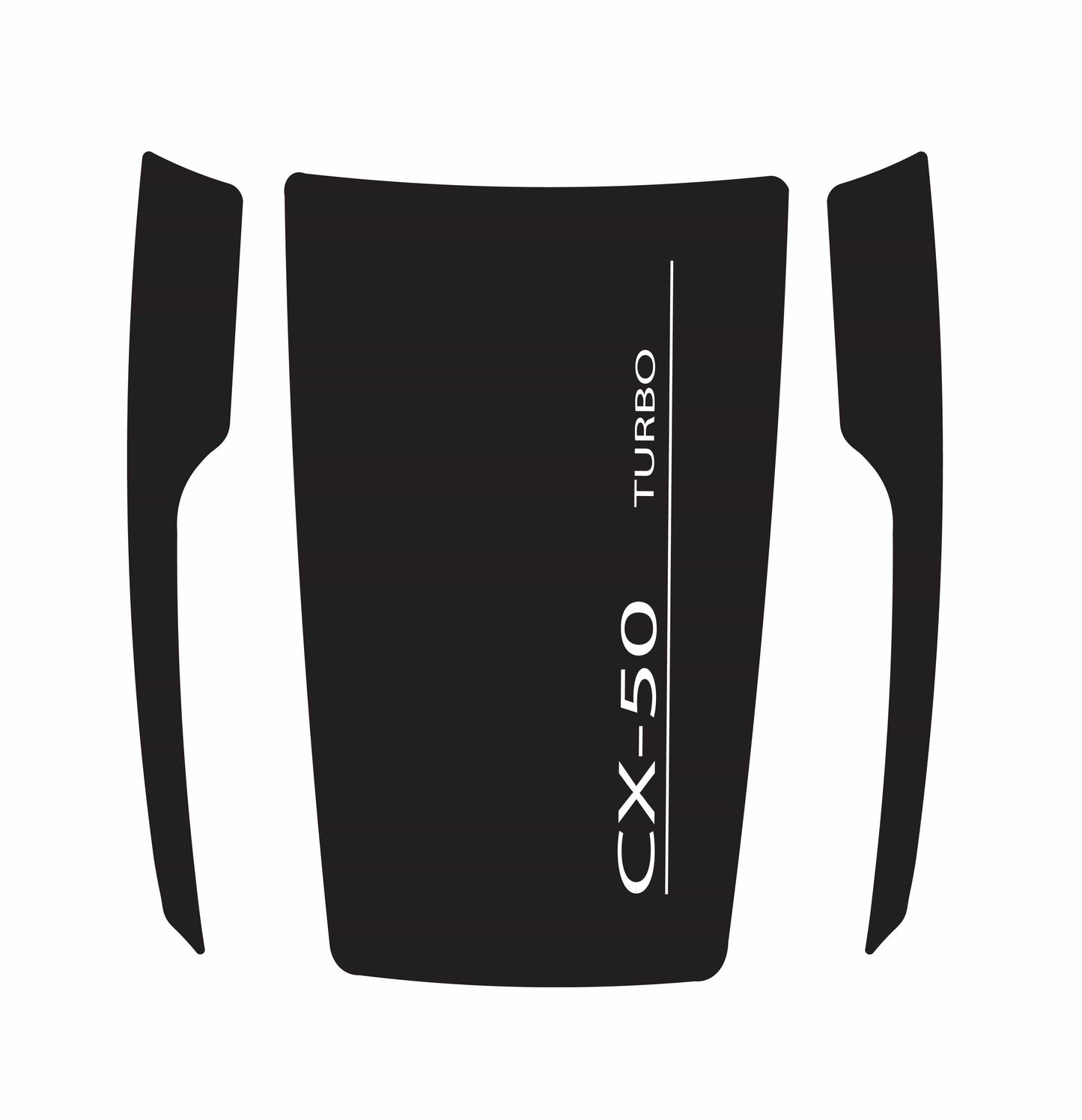  Premium Hood Sticker Compatible with Mazda CX-50 Vinyl Stripes Decals Turbo Design