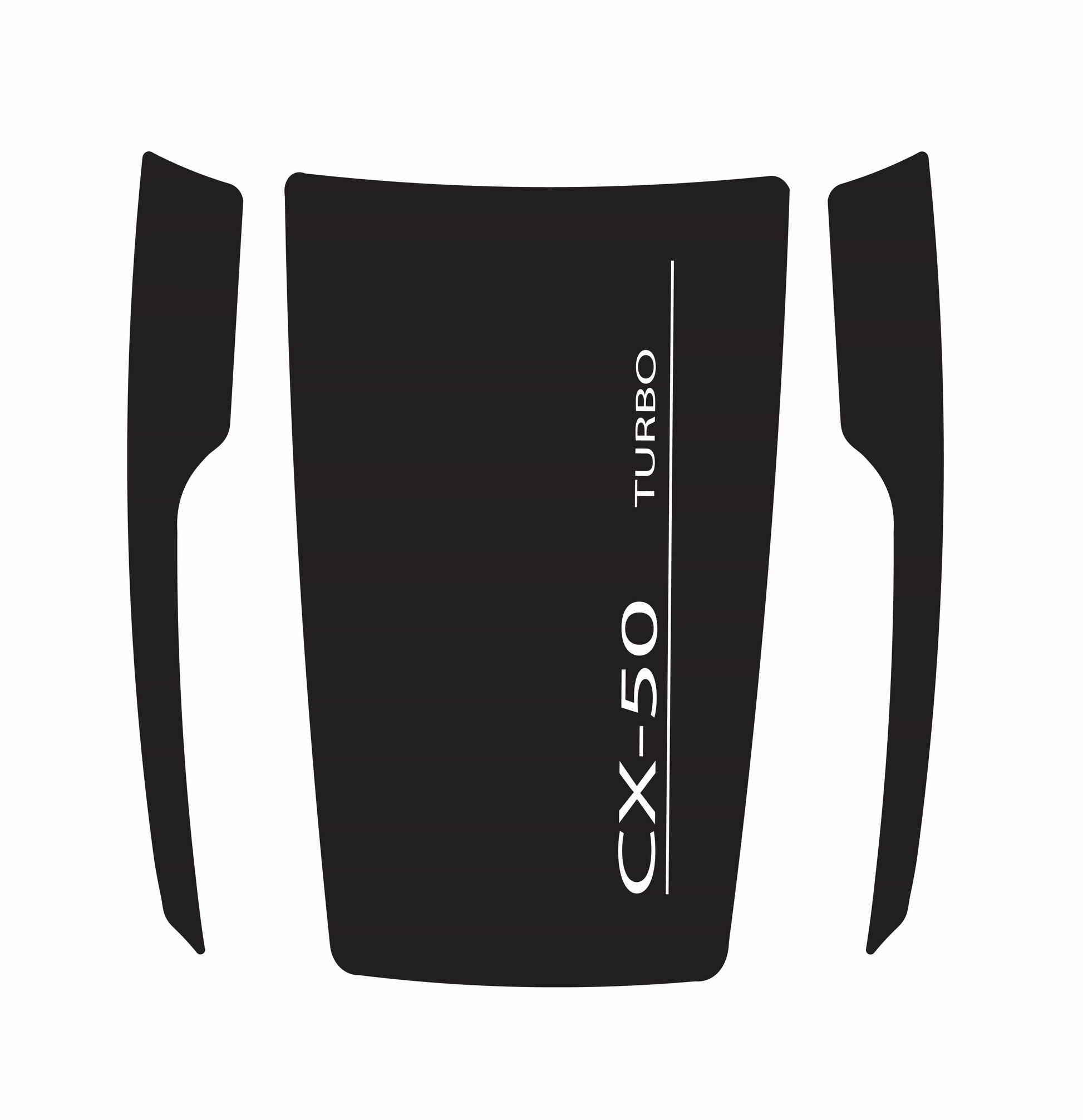  Premium Hood Sticker Compatible with Mazda CX-50 Vinyl Stripes Decals Turbo Design
