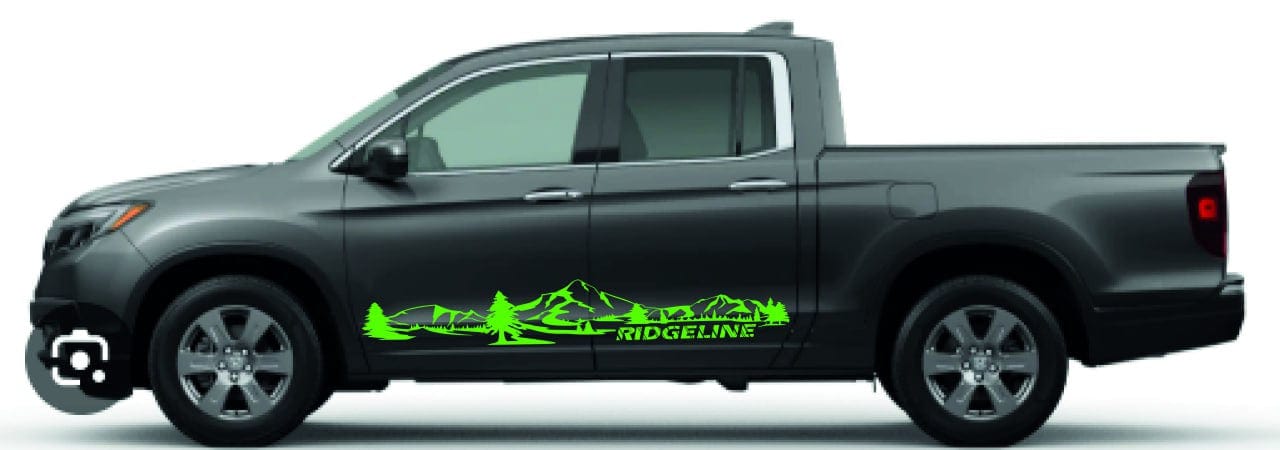 Stickers Compatible With Honda Ridgeline Mountain Line Design Vinyl Decal