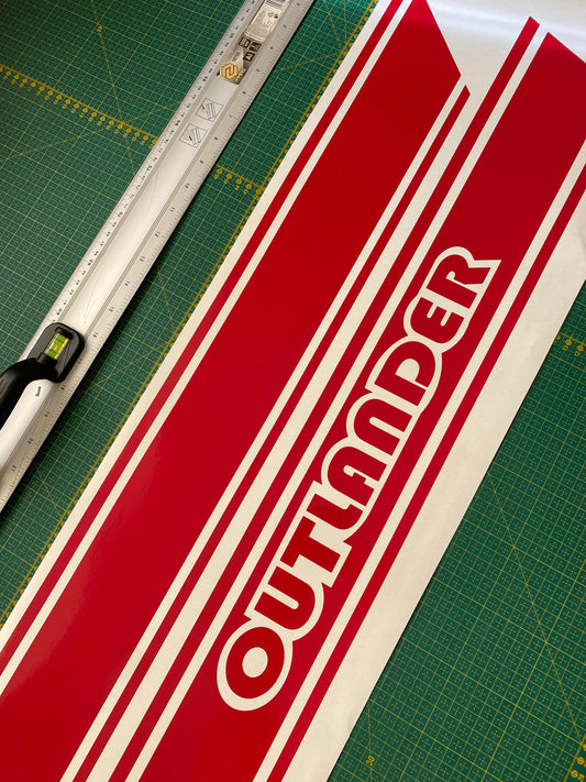 Pair decals Racing Stripes for Mitsubishi Outlander