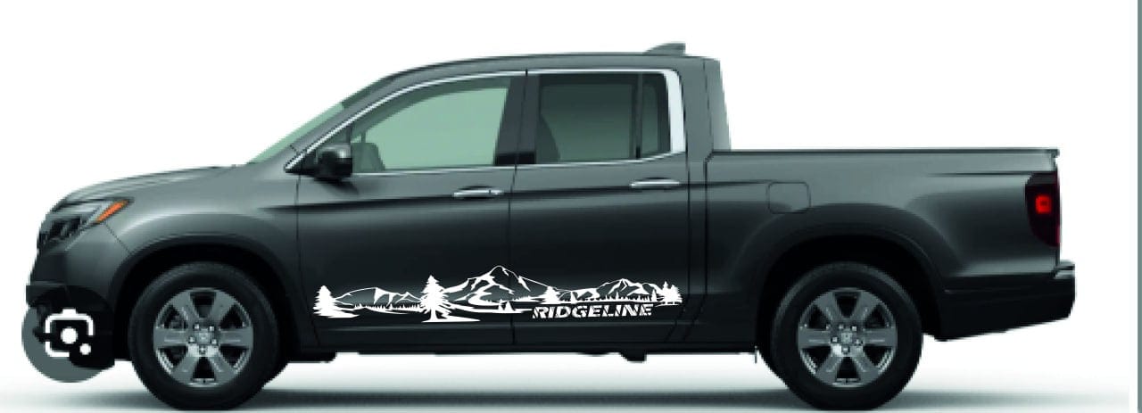 Stickers Compatible With Honda Ridgeline Mountain Line Design Vinyl Decal