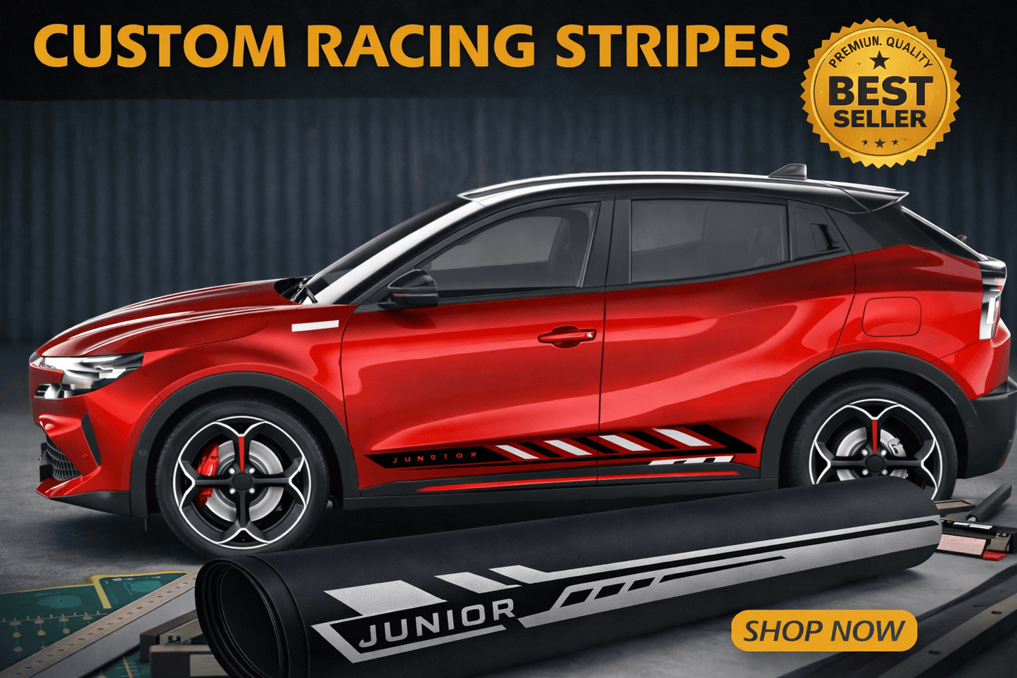 Premium Vinyl Stickers for Alfa Romeo Junior – Sleek New Line Design Upgrade