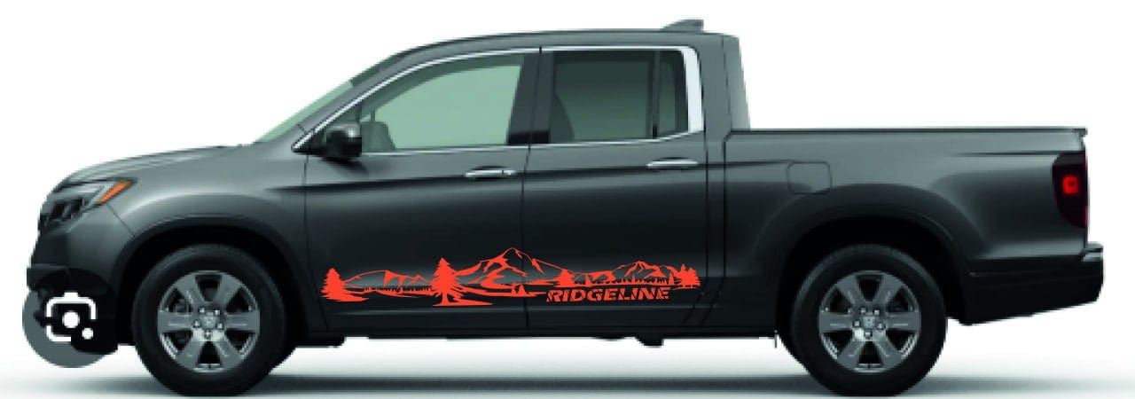 Stickers Compatible With Honda Ridgeline Mountain Line Design Vinyl Decal
