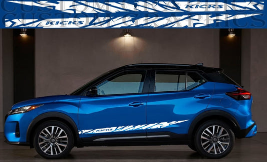 Unique Line Design Stickers Compatible With Nissan Kicks