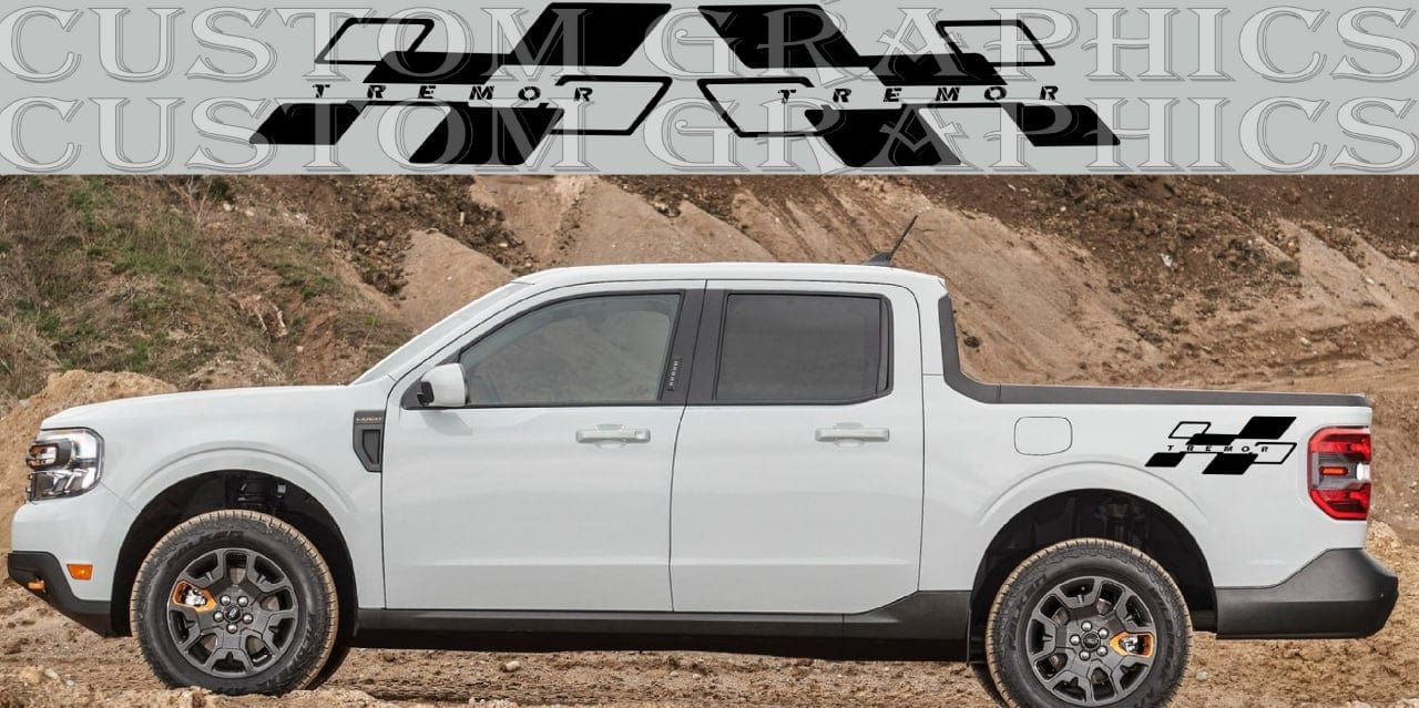 Rear Cabin Design Stickers Decals Vinyl Graphics Compatible With Ford Maverick Tremor
