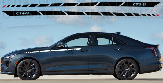 Sticker Compatible with Cadillac CT4 V 2020 Front Line Design Body Kit