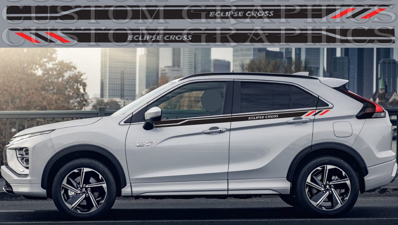 Vinyl Sticker Compatible with Mitsubishi Eclipse Cross New Unique Design