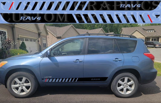 Line Design Decals Stickers Racing Stripes Toyota Rav4