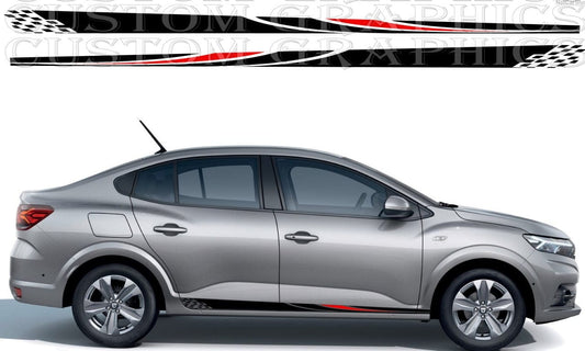 Unique Line Design Stickers Compatible With Dacia Logan