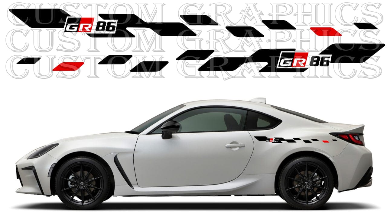 Premium Hood Vinyl Sticker Compatible With Toyota GR 86 Style Classic Design Decorative car decals Car window stickers Exclusive car decals