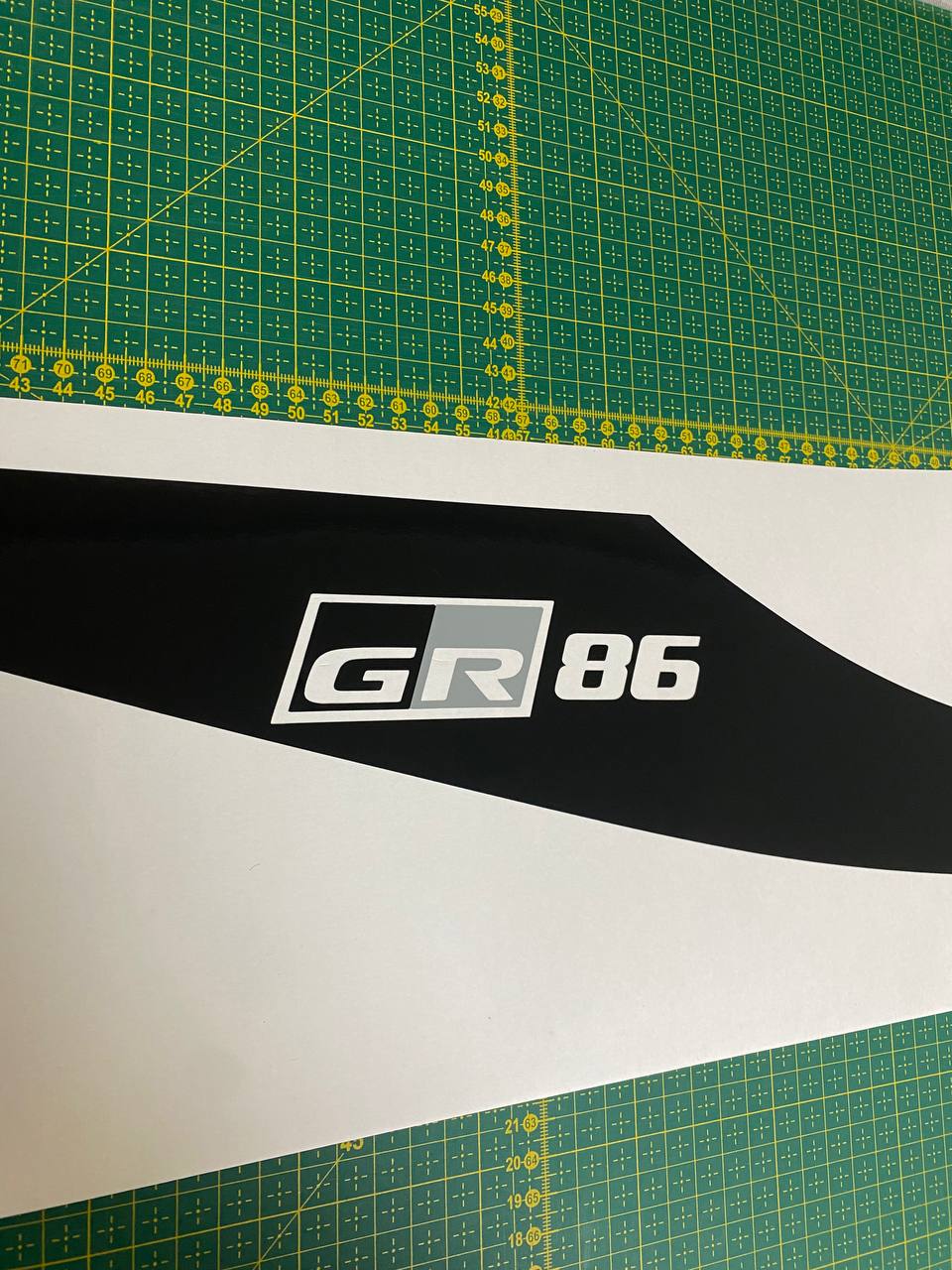 Premium Hood Vinyl Sticker Compatible With Toyota GR 86 Style Classic Design Decorative car decals Car window stickers Exclusive car decals