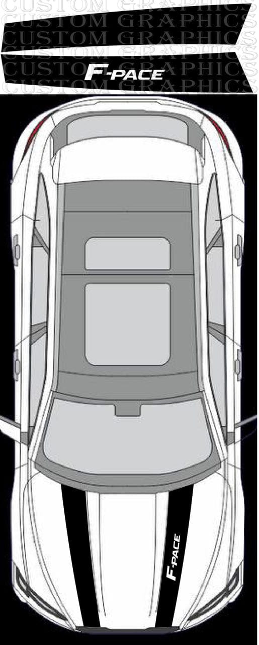 Premium Sticker Compatible With Jaguar F Pace SVR New Classic Hood Design