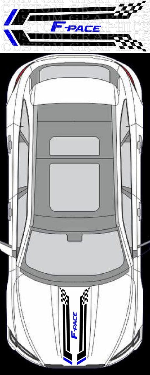 Premium Sticker Compatible With Jaguar F Pace SVR New Hood Design