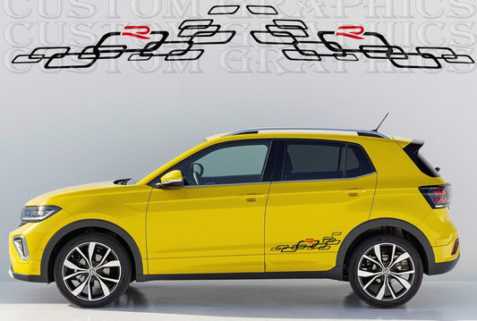 Premium Sticker Compatible With VW T-Cross New Line Design
