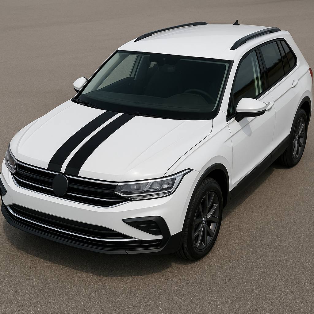 New Hood Sticker Compatible with VW Tiguan Classic line Design
