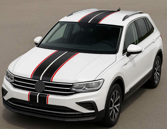 New Hood Roof Trunk  Stickers Compatible with VW Tiguan line Design