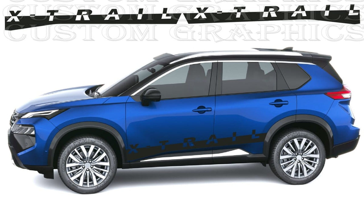 Premium Racing Stripes Vinyl Decal Kit Compatible with Nissan X-Trail