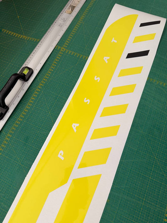 Premium Vinyl Sticker Compatible With VW PASSAT Unique Style Line Design