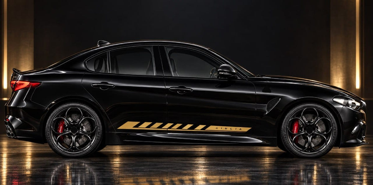 Premium Stickers Compatible with Alfa Romeo Giulia New line Design