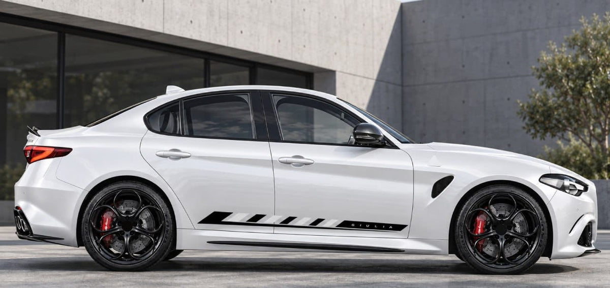Premium Stickers Compatible with Alfa Romeo Giulia New line Design
