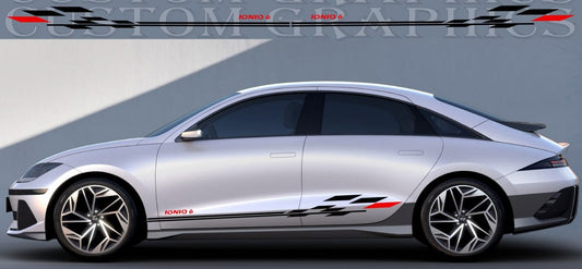 New Stripes Compatible with Hyundai Ioniq 6 Best figure line Design Vinyl