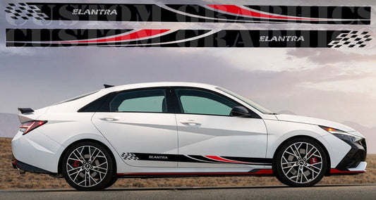New Sticker for Hyundai Elantra 2 color style Design Decal Vinyl