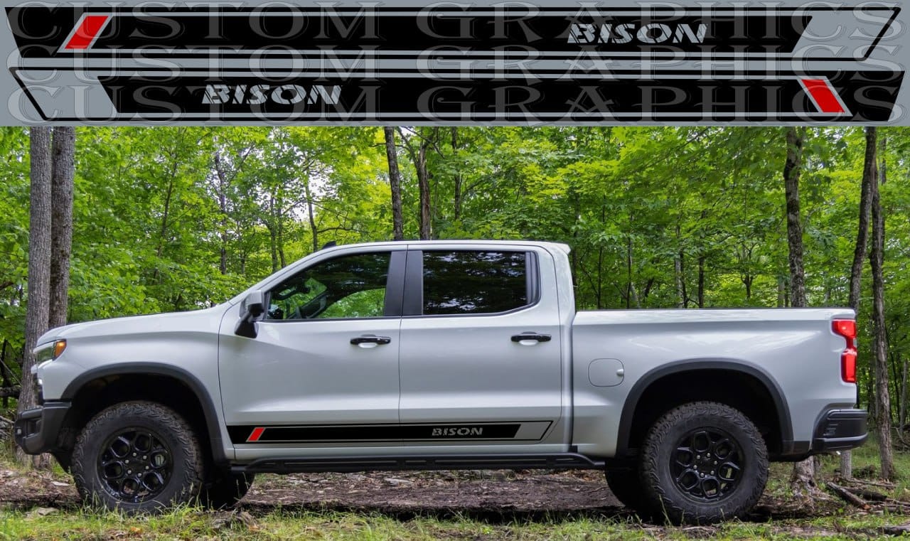 Vinyl Sticker Compatible With Chevrolet Silverado ZR2 Bison New Best Design
