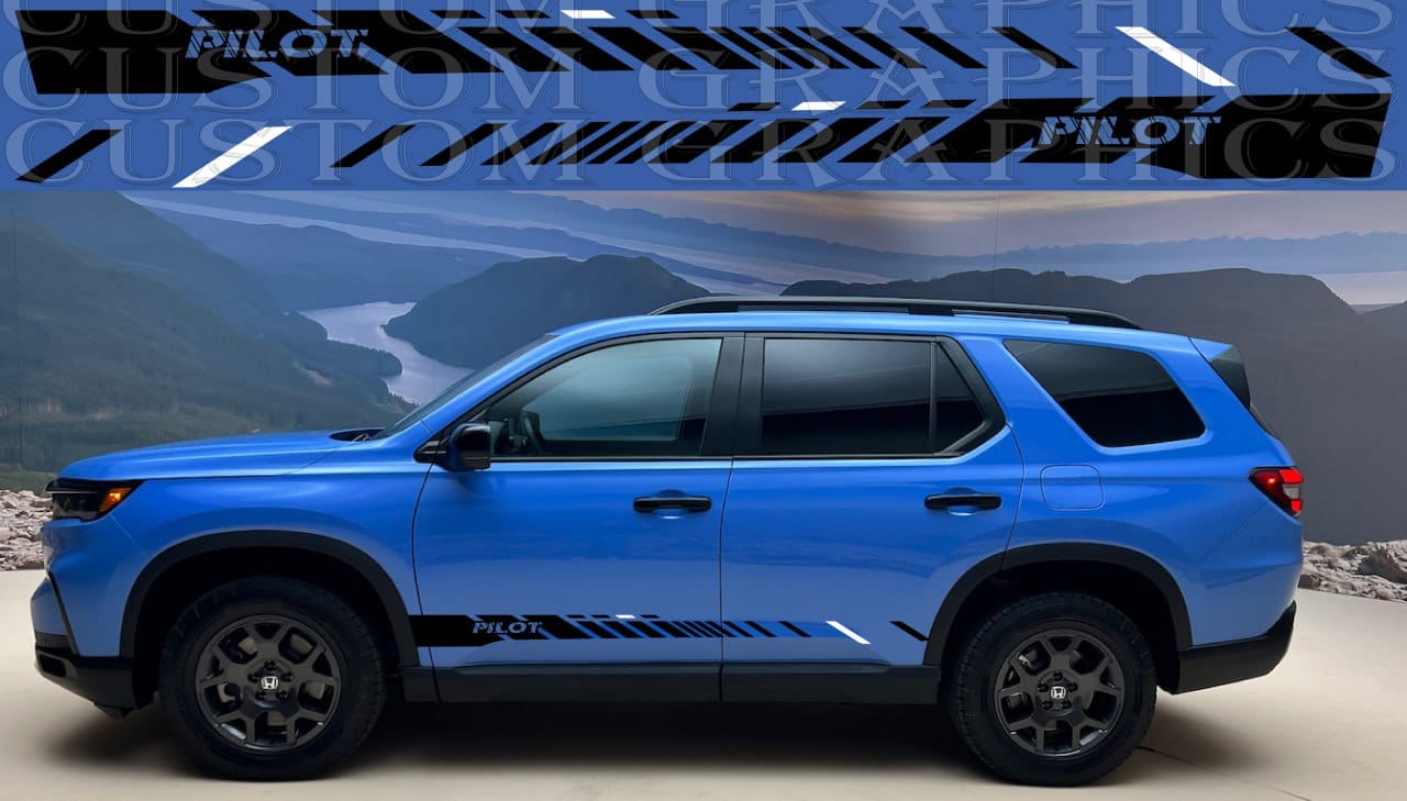 Stickers Compatible With Honda Pilot Best Line Design Vinyl Decal