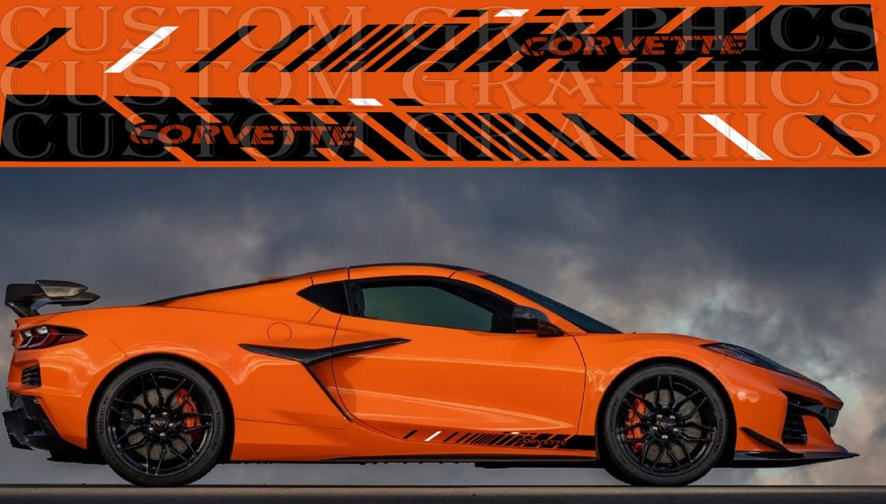 Stickers Compatible With Chevrolet Corvette Z06 New Design Vinyl Decals