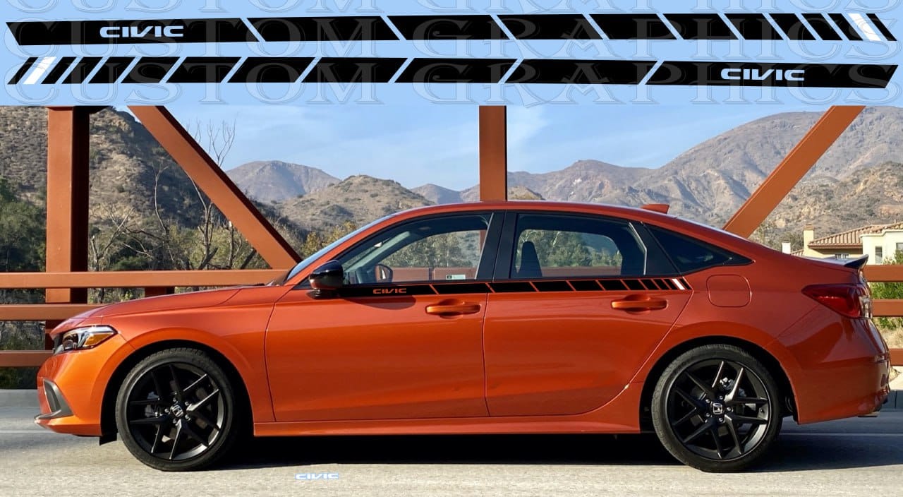 New Stickers Compatible With Honda Civic Si Best Design Body Kit