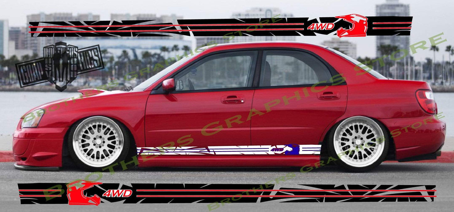 Premium Stickers Compatible With Subaru Impreza New Design BFF