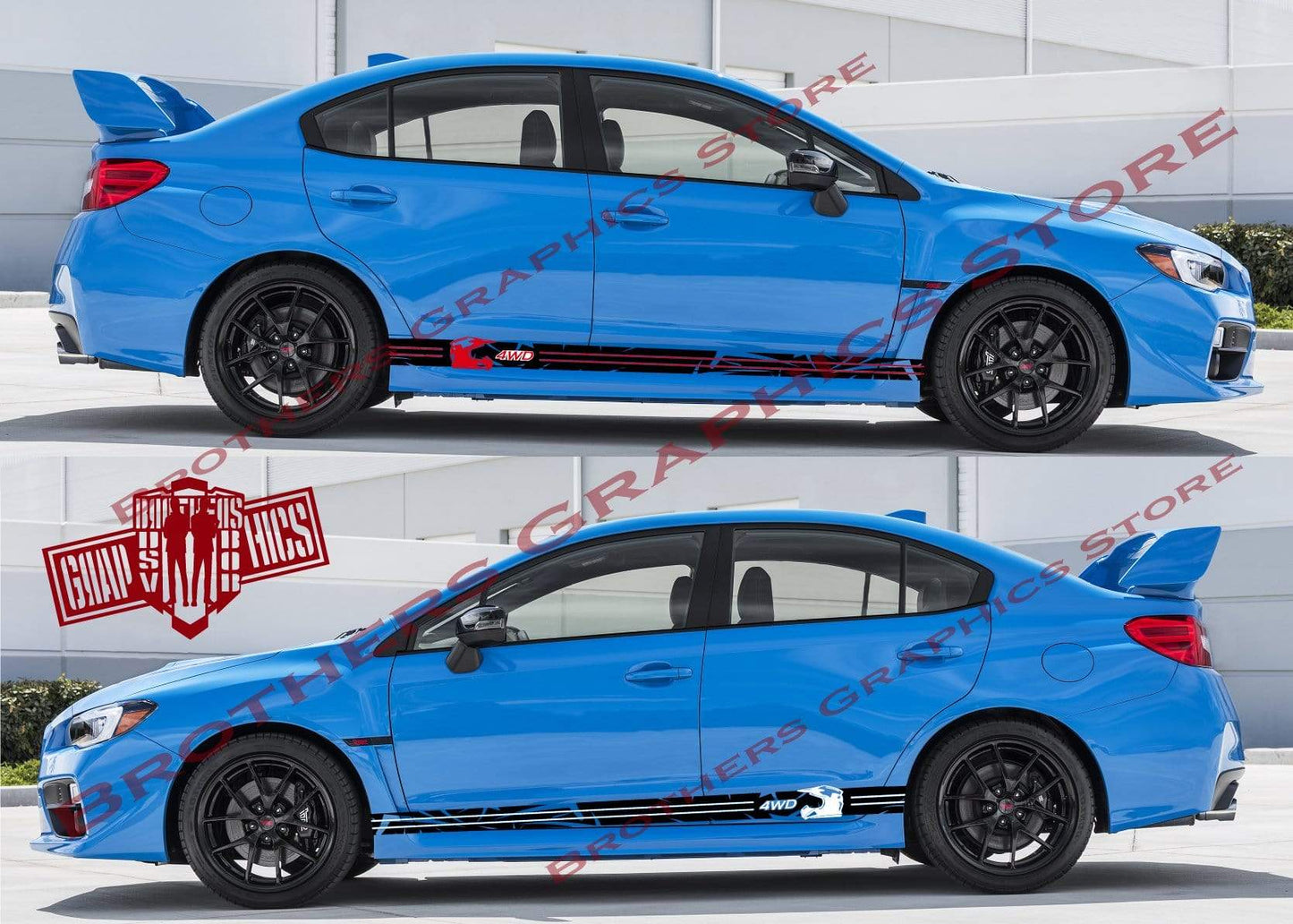 Premium Stickers Compatible With Subaru Impreza New Design BFF