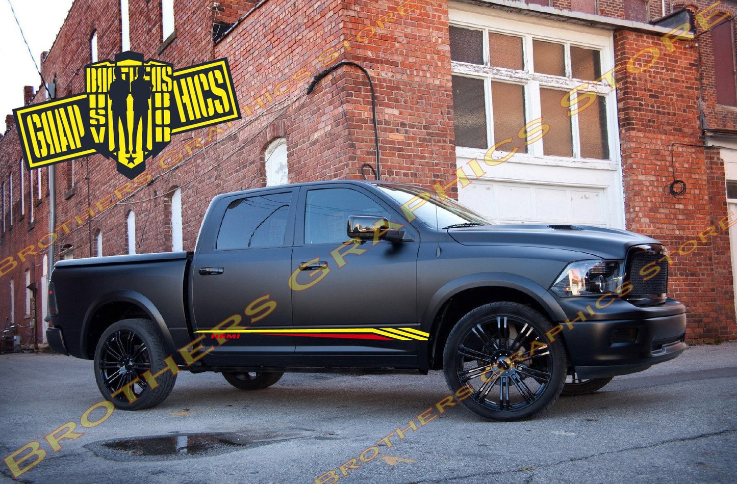 2 Color Graphics Vinyl Decals For Dodge Ram