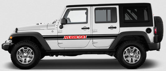 Vinyl Graphics 2 colors Design Graphic Stickers Compatible with Jeep Wrangler Rubicon