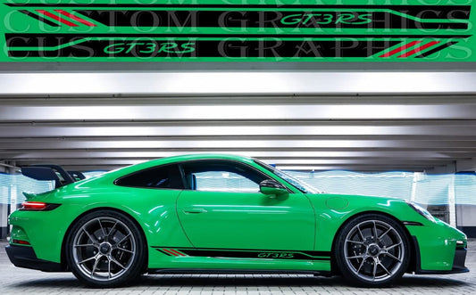 Vinyl Graphics 2 colors Design Vinyl Sticker Compatible With Porsche 911 GT3 Carrera GTS GT3 RS