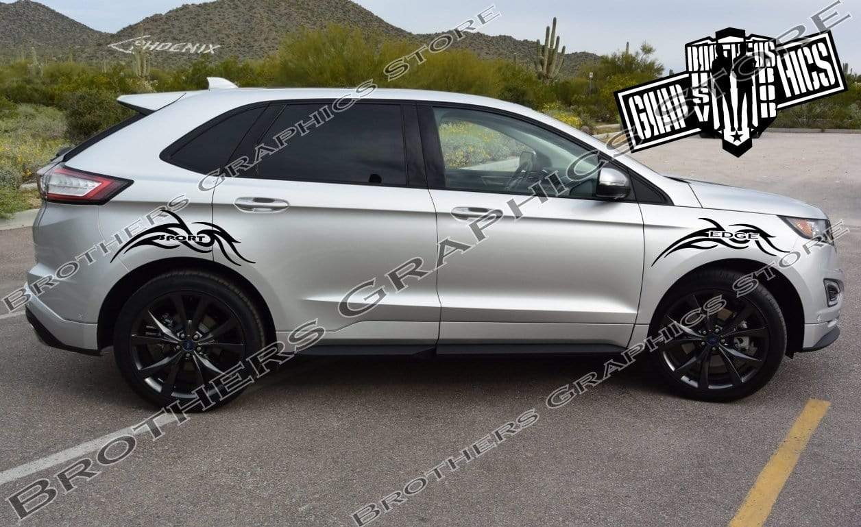 Premium 4x stickers Compatible with Ford Edge Trible Graphic Racing Decals