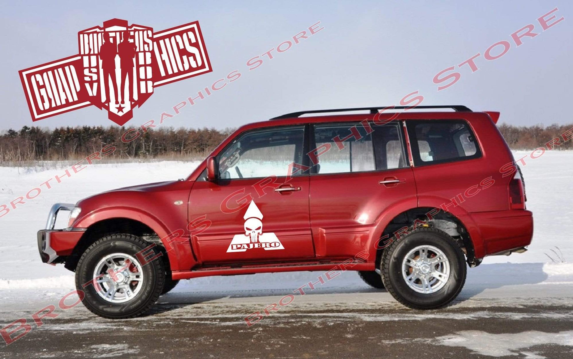 Premium Quality Stickers Compatible with Mitsubishi Pajero New Design Decorative car decals