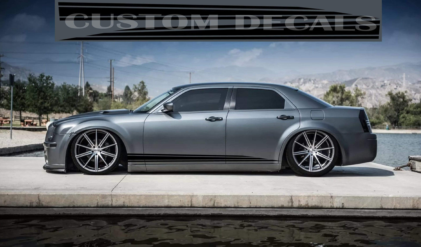 Premium Vinyl Sticker Compatible with Chrysler 300 All Models Classic Decals Classic Design Street Auto