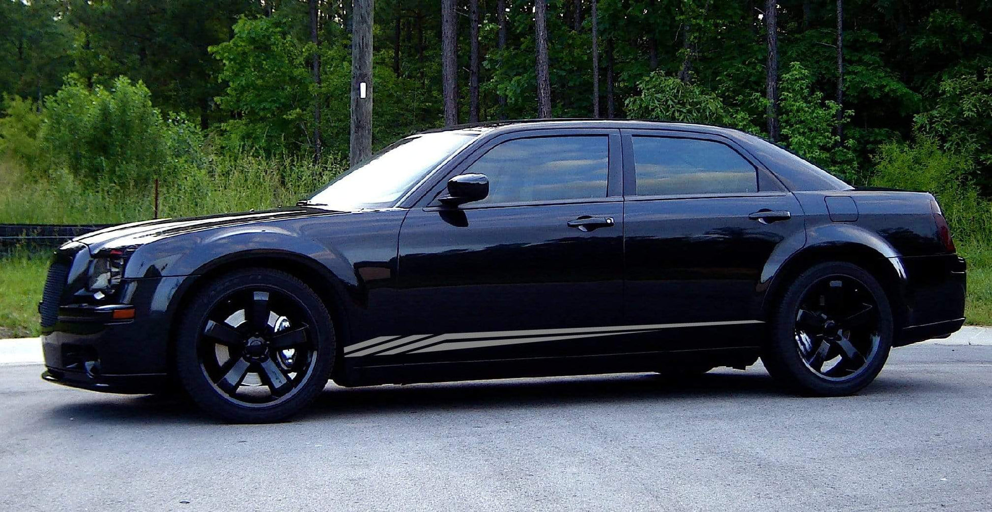 Premium Vinyl Sticker Compatible with Chrysler 300 300 S All Models Size Unique Figure Line Design Sticker Street Auto